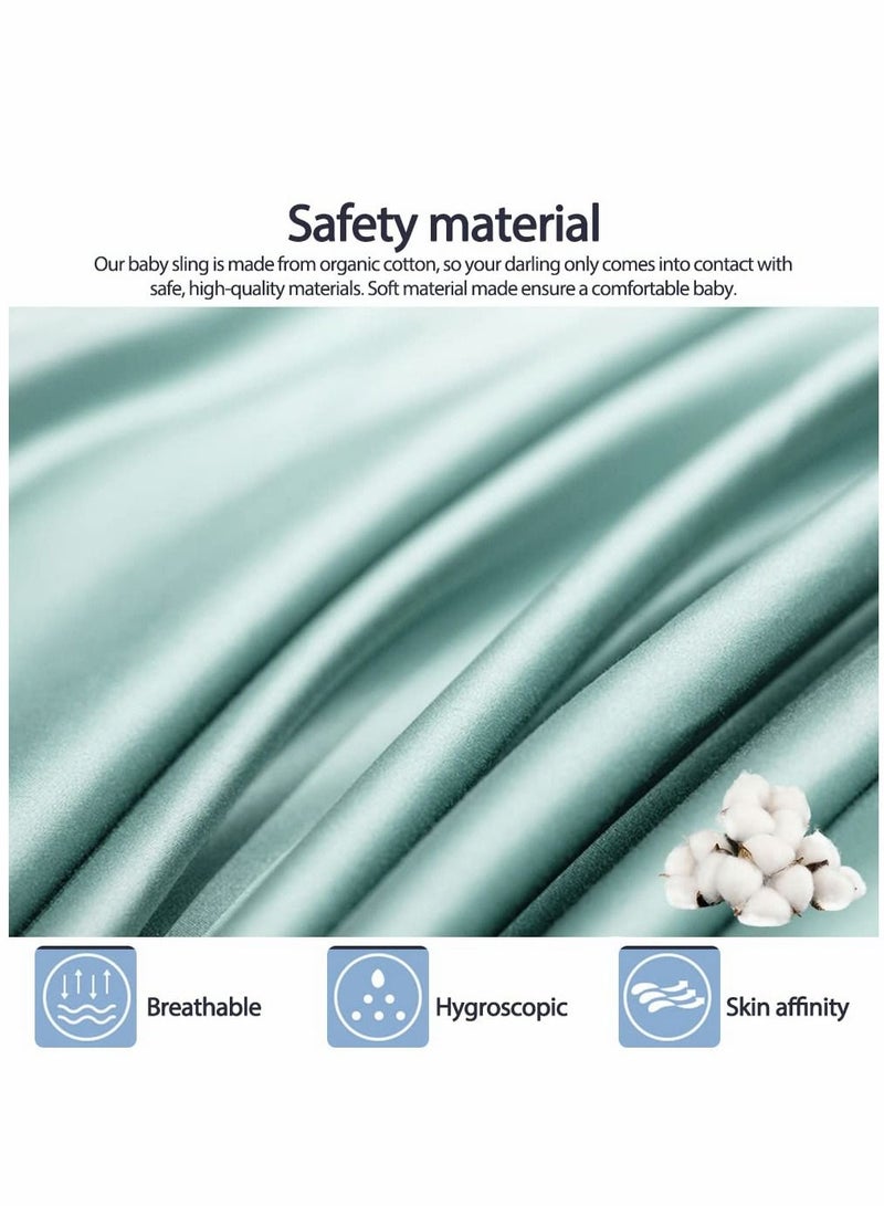 Excefore حاملات الأطفال، حزام مريح للأطفال بكتف واحد، حزام نصف ملفوف من البوليستر لتوفير العمالة، حامل أطفال شبكي ثلاثي الأبعاد قابل للتعديل، أحزمة كتف ملفوفة لحمام السباحة والشاطئ (أخضر غامق) - Image 5