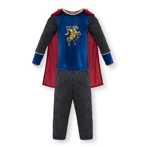 Liontouch Knight Costume With Cape For Boys 36 Years Shirt Pants One Size Fits Most Medieval Pretend Play Outfit With Chainmail Armor Soft Comfortable DressUp Set For Kids Toddlers - Image 1