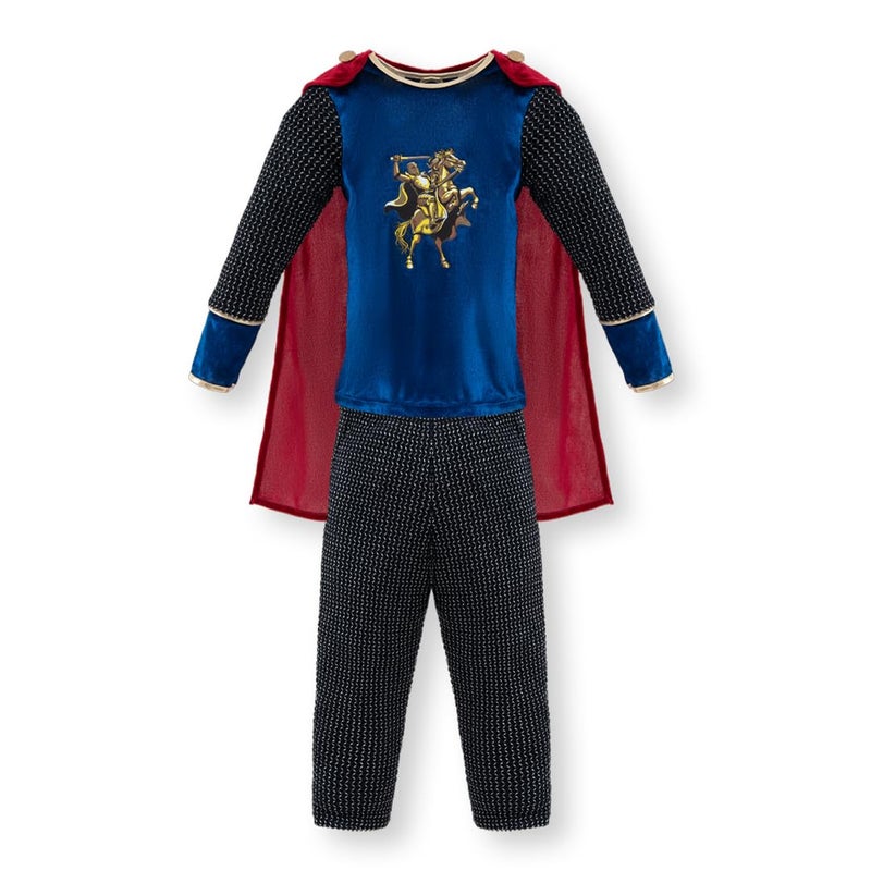 Liontouch Knight Costume With Cape For Boys 36 Years Shirt Pants One Size Fits Most Medieval Pretend Play Outfit With Chainmail Armor Soft Comfortable DressUp Set For Kids Toddlers - Image 3
