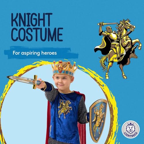 Liontouch Knight Costume With Cape For Boys 36 Years Shirt Pants One Size Fits Most Medieval Pretend Play Outfit With Chainmail Armor Soft Comfortable DressUp Set For Kids Toddlers - Image 5
