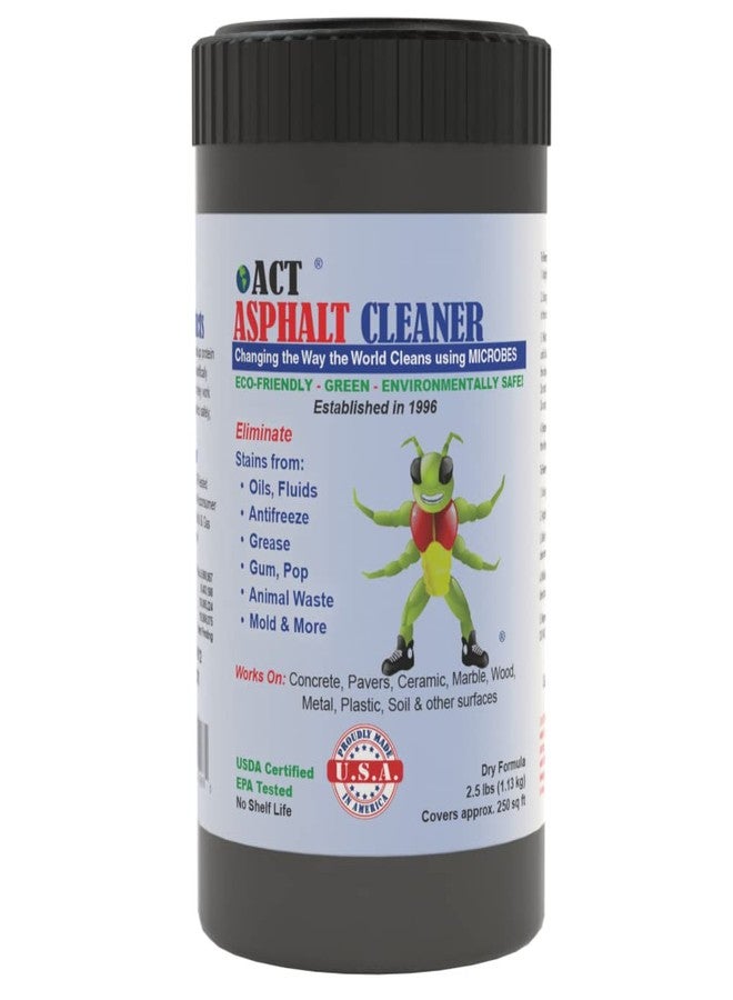 ACT Asphalt Cleaner - Eco-Friendly Dry Powder Oil Stain Remover for Driveways, Parking Lots & Roadways | HOA Approved | Bioremediation Formula | Safe around Pets | 2.5lb - Image 1