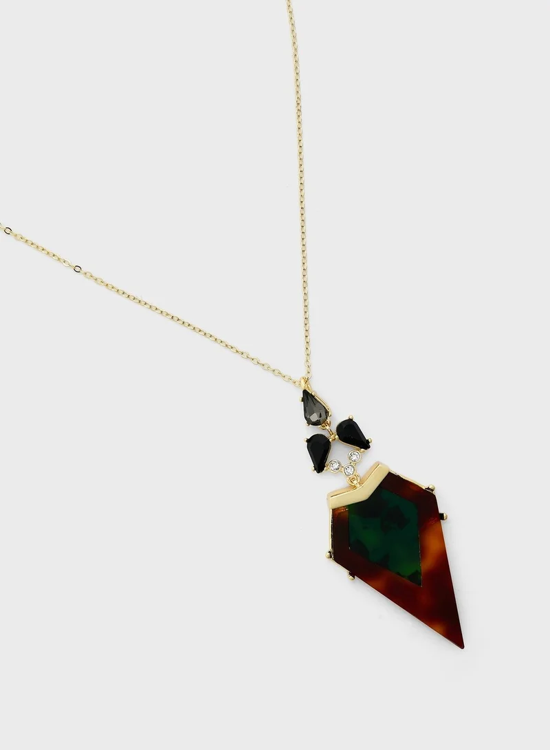 Ted Baker Myah Arrow Crystal Drop Pendant Necklace