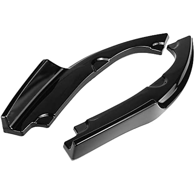 Irovami 2PCs Light Black Anti Scratch Car Rear Bumper Lip Splitter Replacement for Honda Civic 2016 to 2018 - Image 2