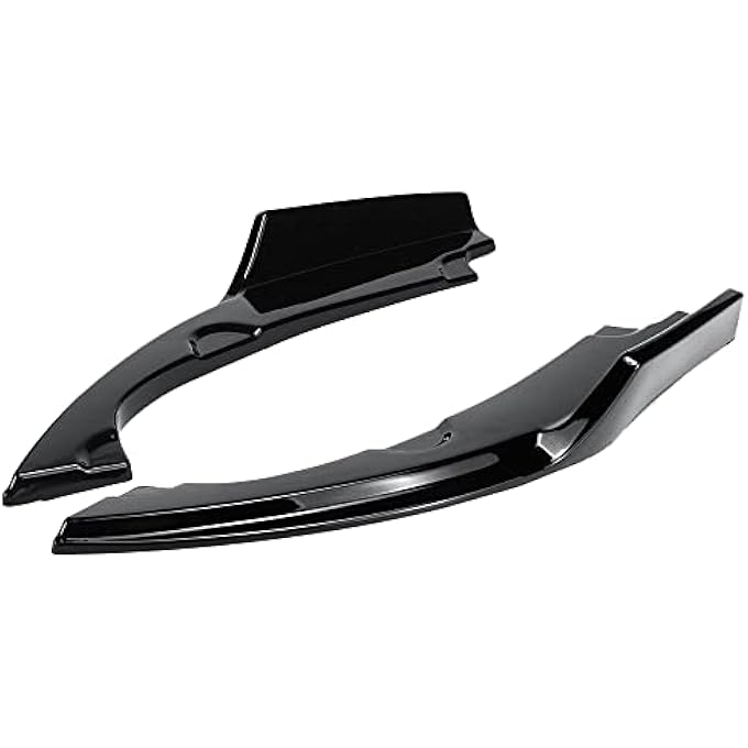 Irovami 2PCs Light Black Anti Scratch Car Rear Bumper Lip Splitter Replacement for Honda Civic 2016 to 2018 - Image 5