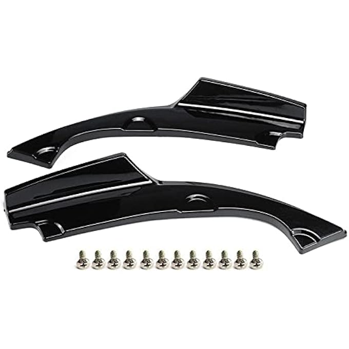 Irovami 2PCs Light Black Anti Scratch Car Rear Bumper Lip Splitter Replacement for Honda Civic 2016 to 2018 - Image 1