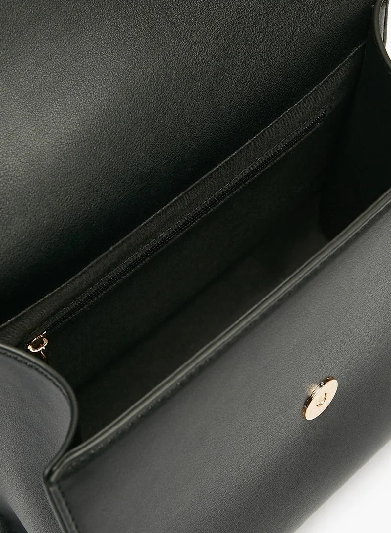 فلورا بيلا من شو إكسبرس Solid Satchel Bag with Adjustable Handle and Lock Accent
