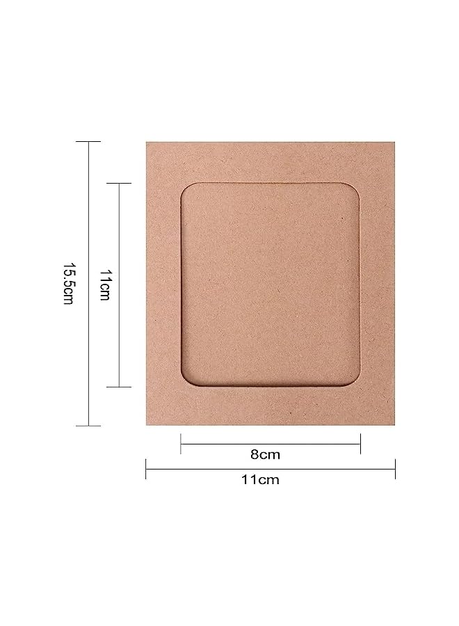 The Bros Paper Picture Frames, 30 Pack Wall Hanging Paper Photo Frames with Mini Wooden Clips and String, Cardboard Picture Frames, Cardstock Photo Frames, Paper Frames for Home Room Wall Decor DIY - Image 5