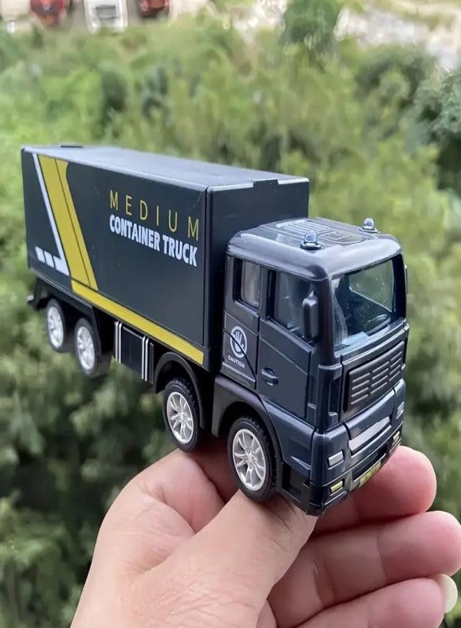 ISTOSY 4Pcs Car Carrier Container Trucks Die Cast Model Logistic Transport Fleet Truck Toy for Kids Boys Girls Pull Back Vehicle (Multicolor) - Image 2