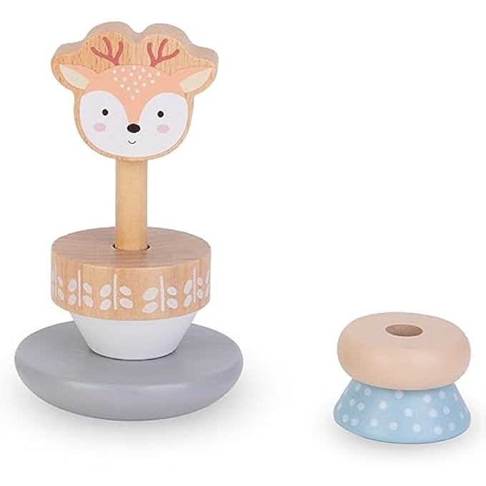 , WOODEN TOY SET - COLOURFUL INTERWEAVING, PYRAMID DEER, SORTER PENGUIN, MOTOR SKILLS LOOP, SORTING BOARD, WOODEN SORTER - Image 4