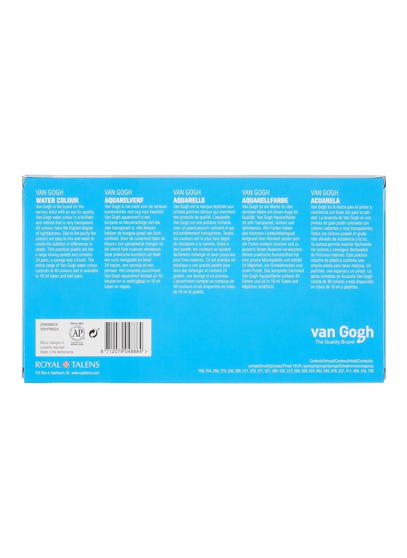 Van Gogh Van Gogh VAN GOGH Watercolour Plastic Set Pans 24X 1/2 Pans Paint Set  - Image 2