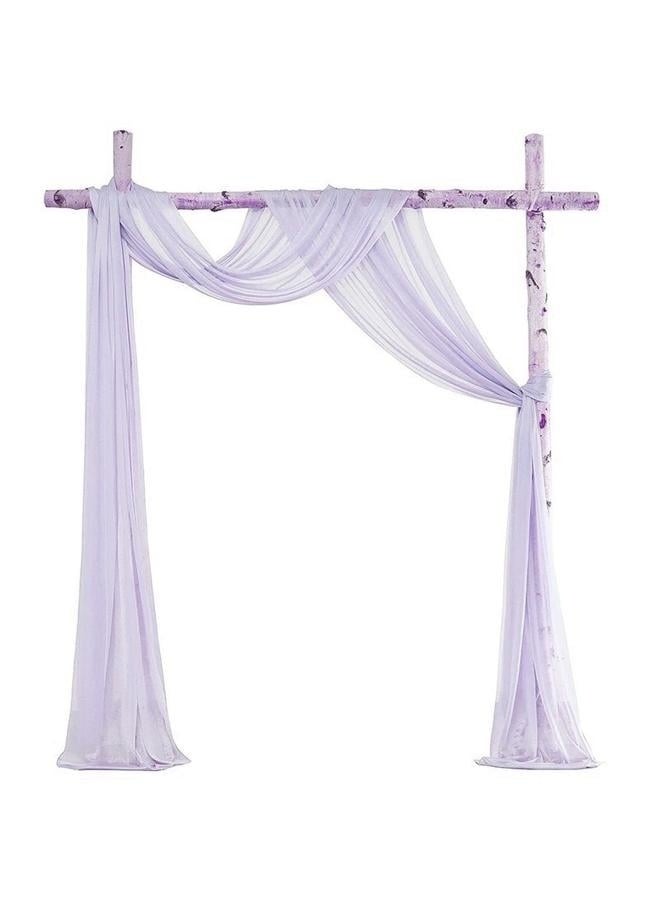 Wedding Arch Draping Fabric Lavender Purple Sheer Wedding Arch Drapes for Ceremony Bridal Party Romantic Wedding Decor 1Panel  - Image 1