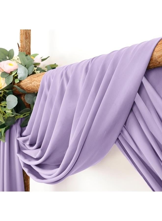 Wedding Arch Draping Fabric Lavender Purple Sheer Wedding Arch Drapes for Ceremony Bridal Party Romantic Wedding Decor 1Panel  - Image 3