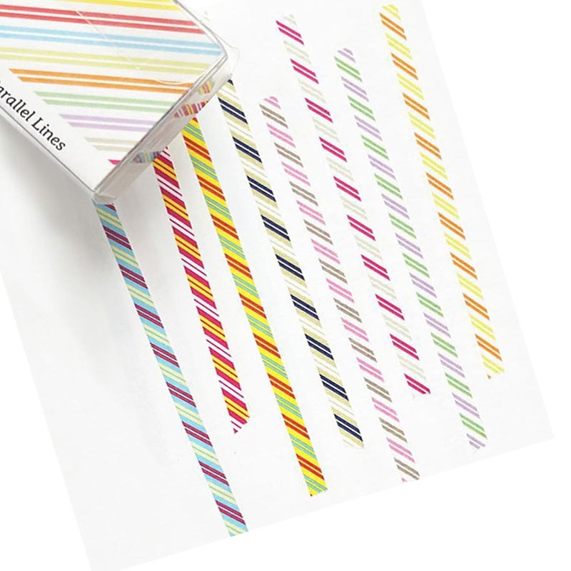 أشرطة زخرفية متوازية 8 لفات 3 مم × 5 م لمجلة القصاصات والمخطط والمفكرة وألبوم الصور - Image 2