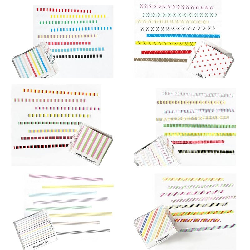 أشرطة زخرفية متوازية 8 لفات 3 مم × 5 م لمجلة القصاصات والمخطط والمفكرة وألبوم الصور - Image 5