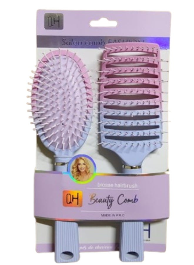 QHH QH Beauty Comb Set – 2-in-1 Salon Hairbrush for Smooth & Tangle-Free Hair - Image 2