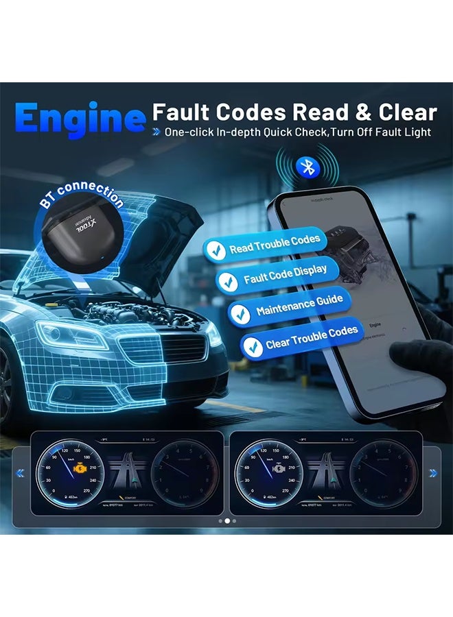 XTOOL Advancer AD20PRO OBD2 Bluetooth Scanner Full System Car Diagnostic Tool obd2 Scanner Oil Reset & Battery Tests Code Reader - Image 2