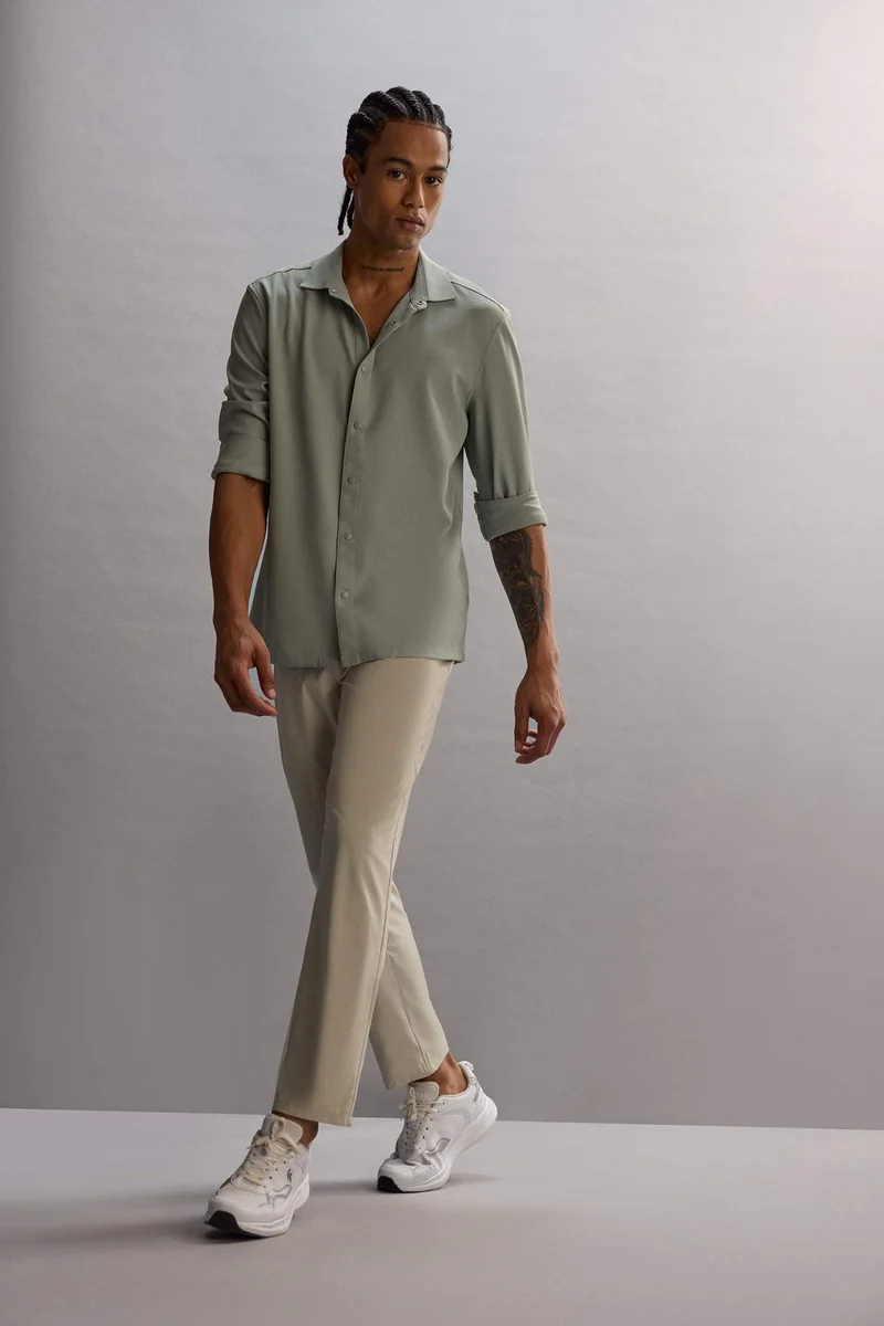 ديفاكتو DeFactoFit Slim Fit Standard Leg Woven Trousers