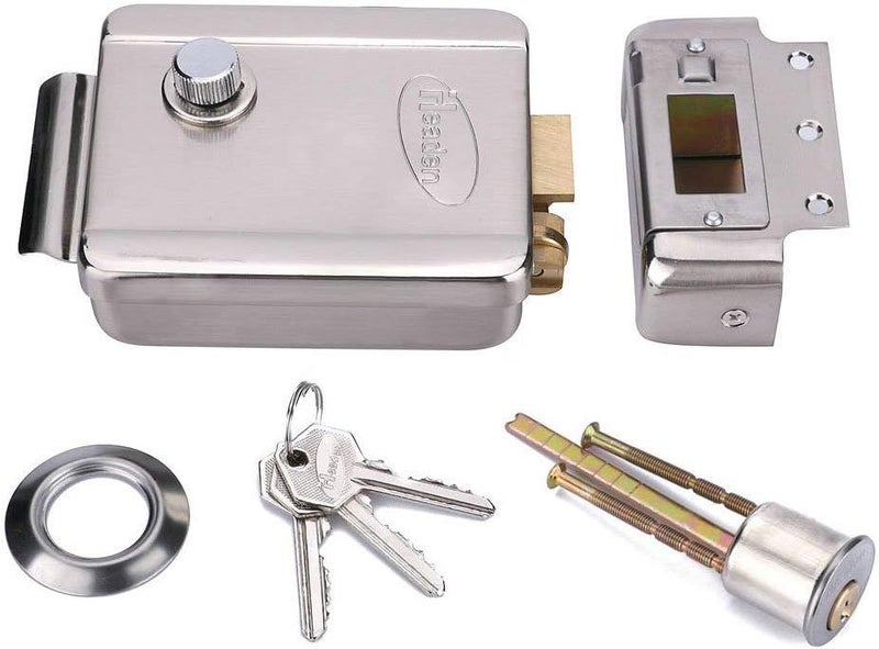 AMOCAM Electric Electronic Door Lock for Video Intercom Door Phone Vidoe doorbell DC 12V Stainless Steel E-Lock Support Wooden Glass Metal Fireproof Door - Image 1