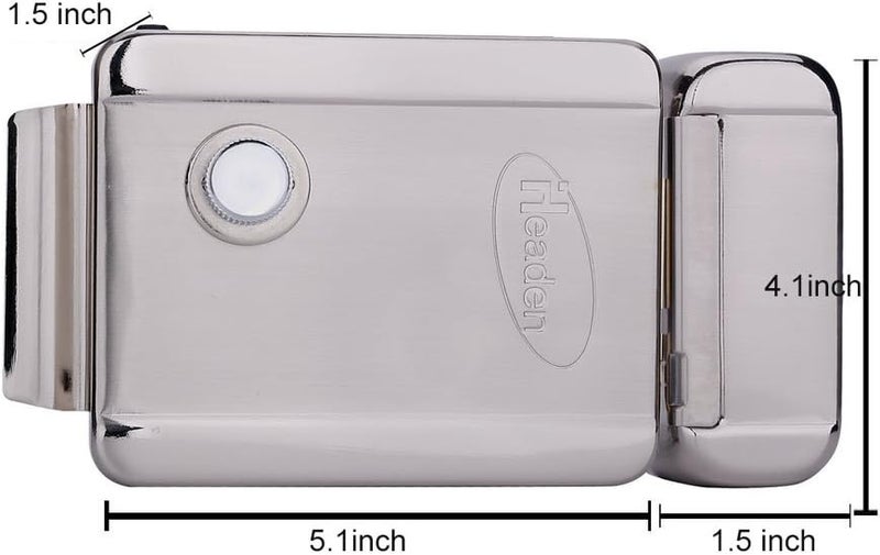 AMOCAM Electric Electronic Door Lock for Video Intercom Door Phone Vidoe doorbell DC 12V Stainless Steel E-Lock Support Wooden Glass Metal Fireproof Door - Image 5