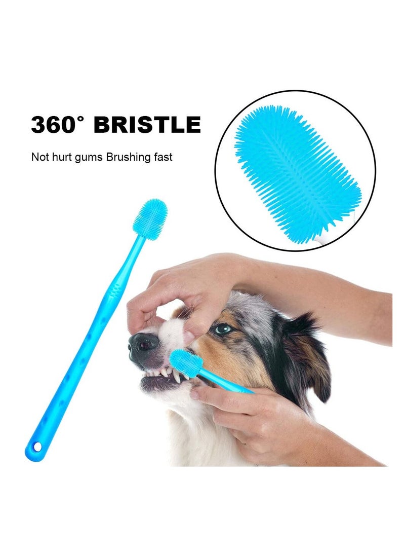 Excefore Dog Toothbrush 360º, 6 Pcs Reusable Silicone Handle Cat Toothbrush with Storage Tube, Puppy Toothbrush, Fights Plaque Toothbrushes for Dogs Cat - Image 4