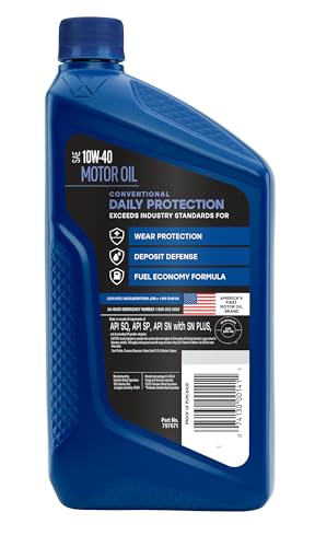 Valvoline Daily Protection SAE 10W40 Conventional Motor Oil 1 QT - Image 4