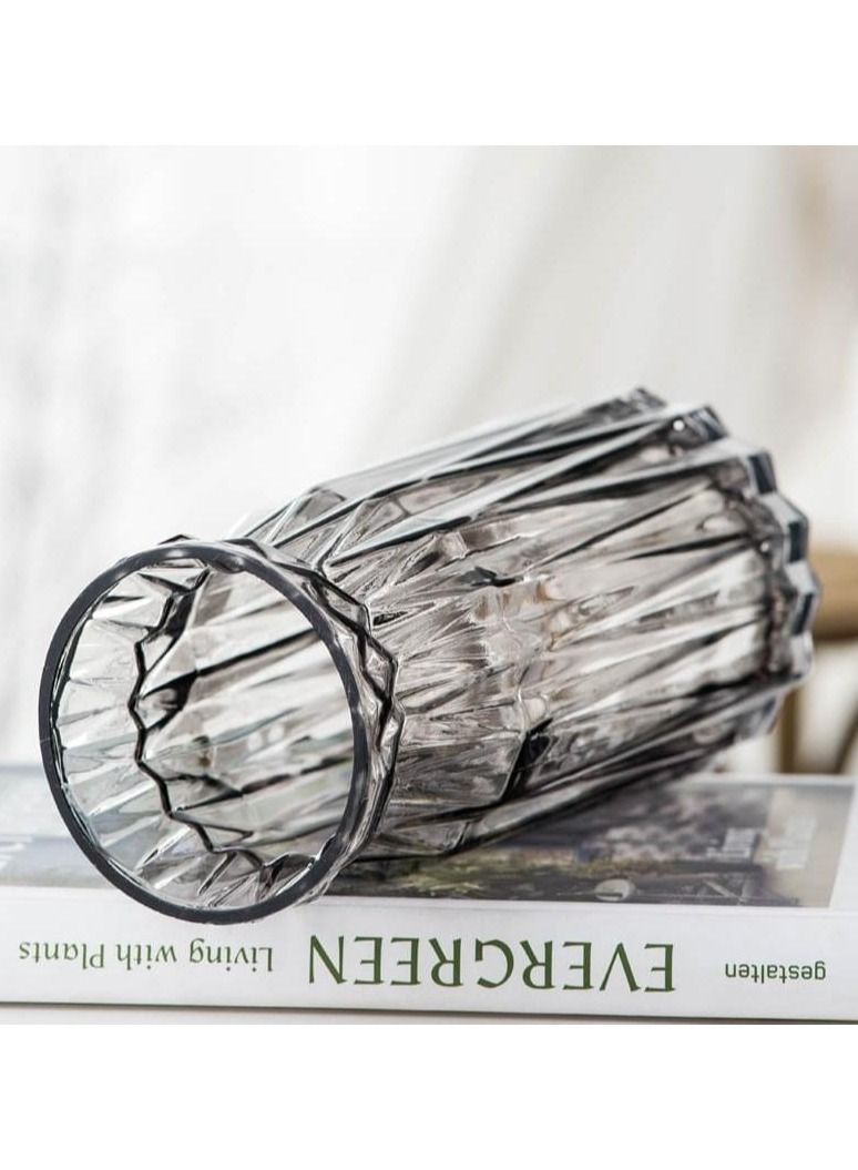 LINGWEI Flower Glass Vase Decorative Bud Vase Centrepiece For Home or Wedding by Royal Imports Cylinder Shape - Image 5