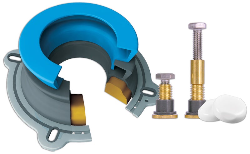 DANCO All-in-One Toilet Installation Kit, Perfect Seal Wax Ring & Zero Cut Bolts, Toilet Repair, Wax-Free, Mounting Toilet Bolts (10879X) - Image 1
