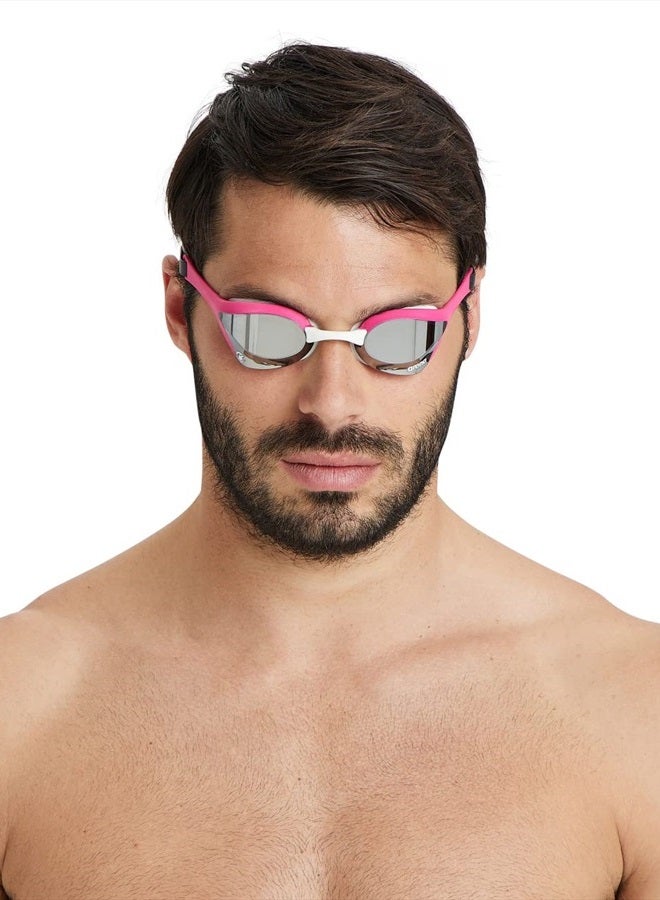 arena Unisex Cobra Ultra Swipe Racing Swim Goggles For Men And Women Swipe Anti-Fog Technology Polycarbonate Mirror Lens, Blue/Silver - Image 4