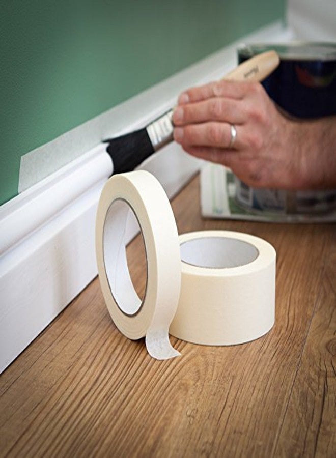 IDL Packaging شريط لاصق أبيض من IDL Packaging، مقاس 1.5 بوصة × 60 ياردة (عبوة من 12 لفة)، لاصق من المطاط الطبيعي - يحمي الخطوط الحادة والأسطح - يلتصق بأي سطح - شريط ورقي قوي - Image 5