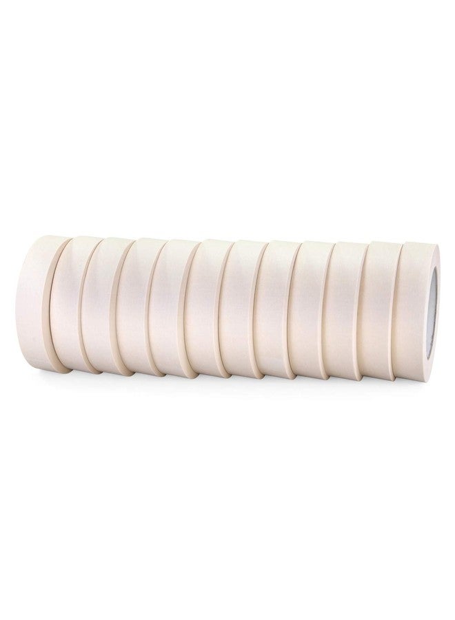 IDL Packaging شريط لاصق أبيض من IDL Packaging، مقاس 1.5 بوصة × 60 ياردة (عبوة من 12 لفة)، لاصق من المطاط الطبيعي - يحمي الخطوط الحادة والأسطح - يلتصق بأي سطح - شريط ورقي قوي - Image 1