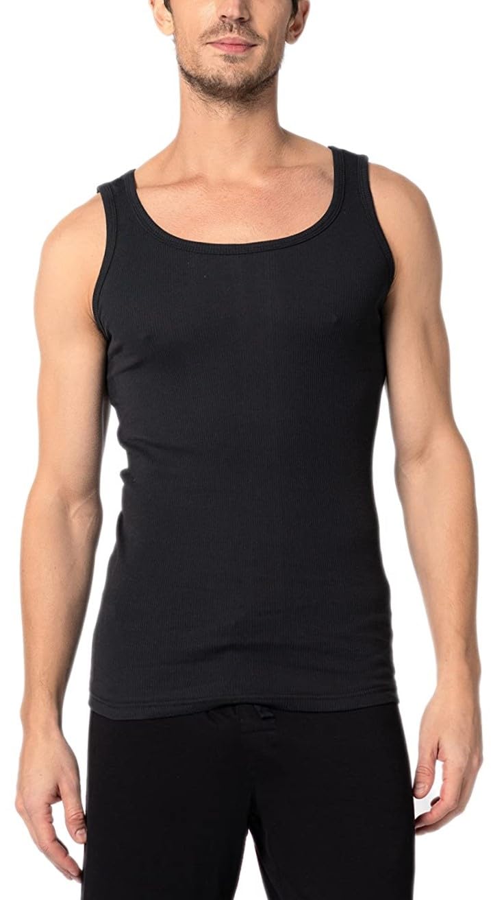 Andrew Scott Men's A Shirts | Cotton Tank Top Athletic Undershirts | Multi Packs & Colors - Image 2
