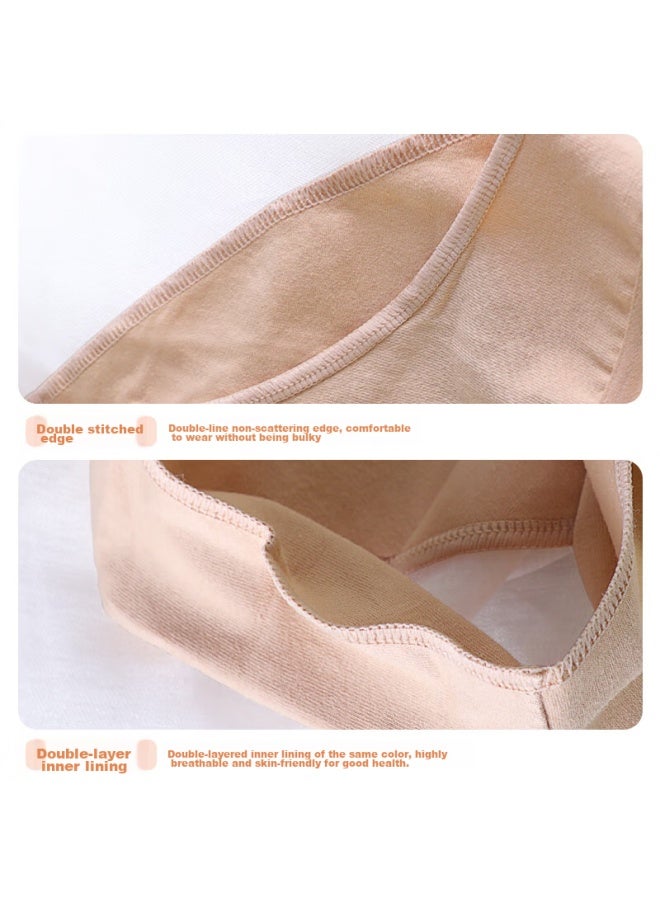 Aiwuge Adult High-rise Invisible Antibacterial Underwear, Ballet Practice Leotard, Women's Exam Gymnastics Specialized Shorts, Flesh Color, Size M - Image 3