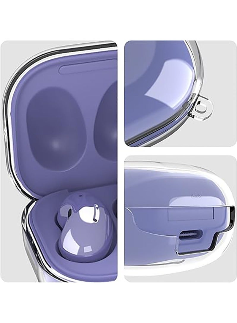 Compatible Samsung Galaxy Buds FE Case (2023) / Galaxy Buds 2 Pro Case (2022) / Galaxy Buds 2 Case (2021) / Galaxy Buds Pro Case (2021) / Galaxy Buds Live (2020) Clear Soft TPU Shockproof Case Protective Cover for Samsung Earbuds with Keychain&Cleaner Kit -(Clear) - Image 5
