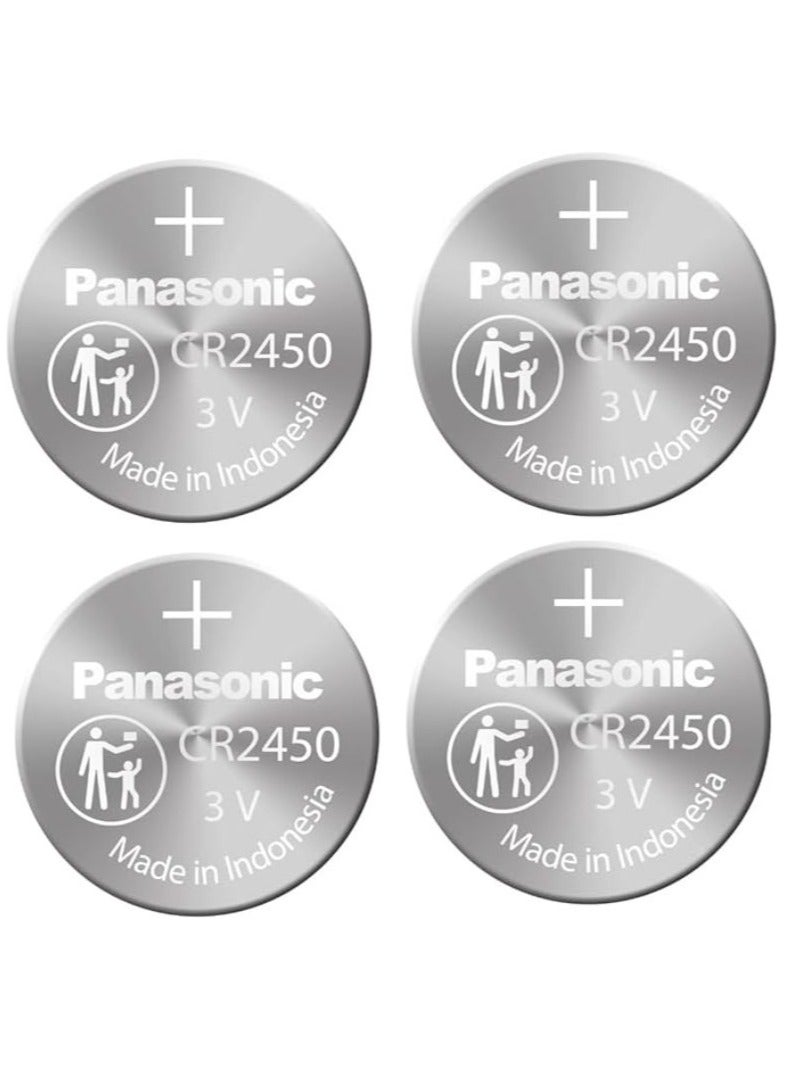 Panasonic 4-Pieces Panasonic CR2450 Lithium 3V Indonesia Batteries