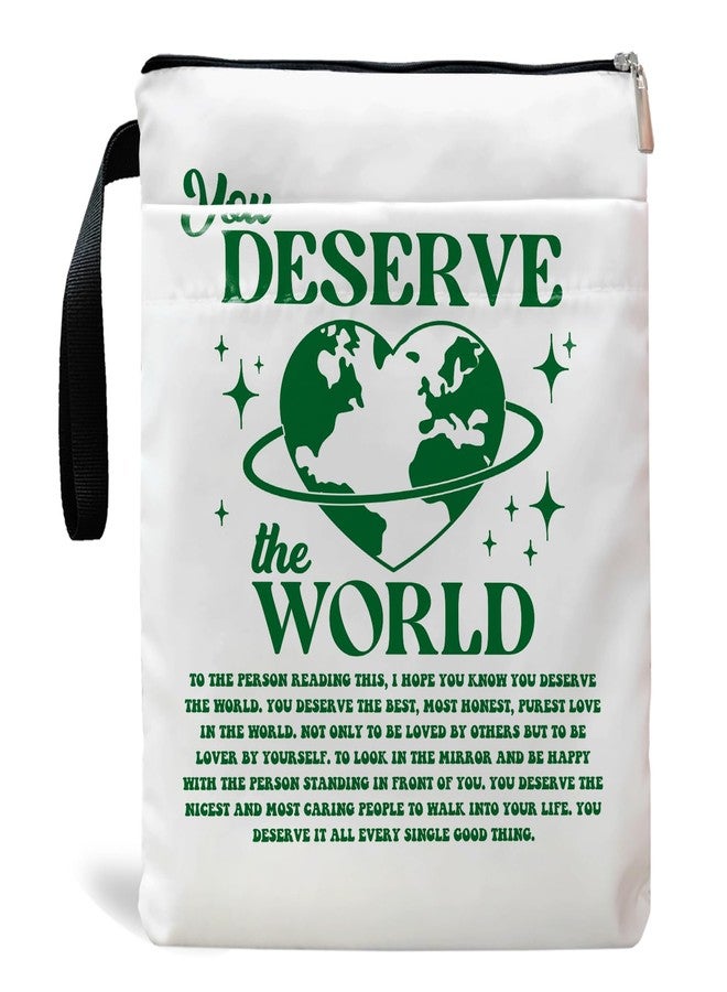 Maydvdv Inspirational Quote Book Sleeve, Book Covers for Paperbacks, Book Sleeve with Zipper, Book Lover Gifts, Bookish Gift Book Pouch for Girl Women 11.4 x 9.05 Inch (Book A Day) - Image 1