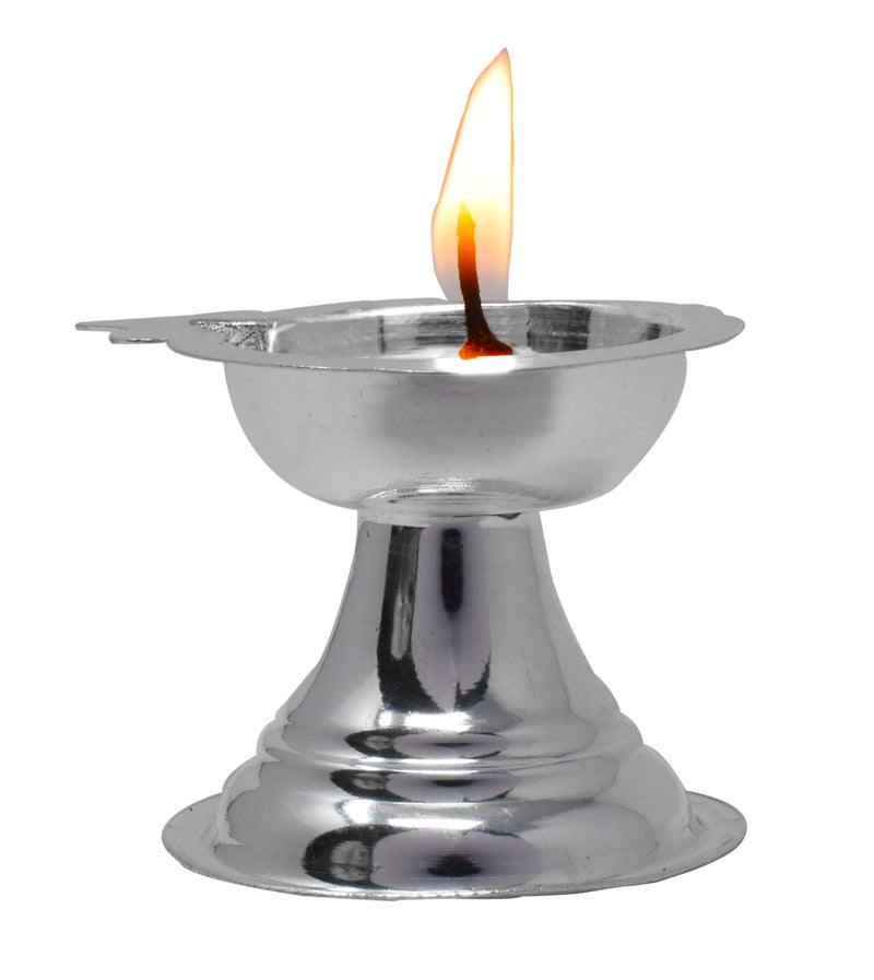 PRD CARATCAFE Pure Silver 925 Diya/Deepak Pair for Diwali Puja (2 Pcs) Silver Gift Article - Image 3