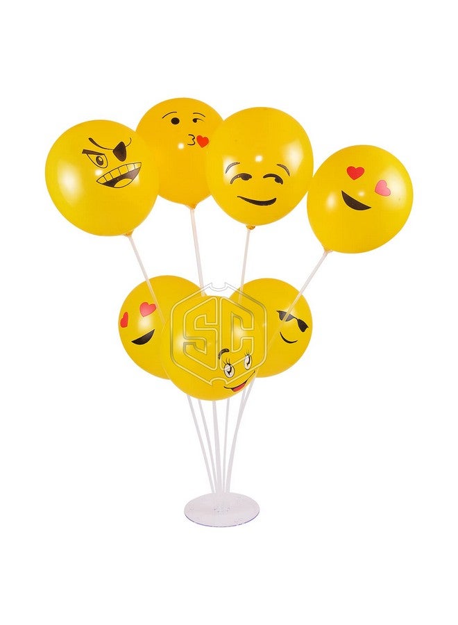 Smartcraft Emoji Balloons Latex Yellow Emoji Smiley Balloons (Pack Of 100) - Image 3