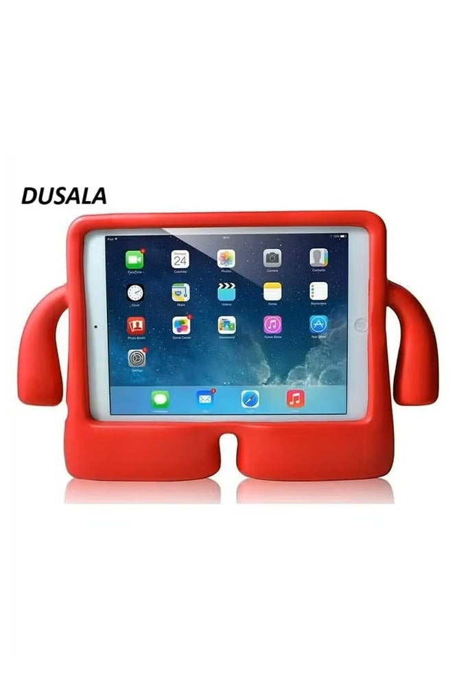 DUSALA Kids Shock‑Proof EVA Case with Handle & Stand for iPad 10.2 9th Gen Bright Durable Cover(Red)