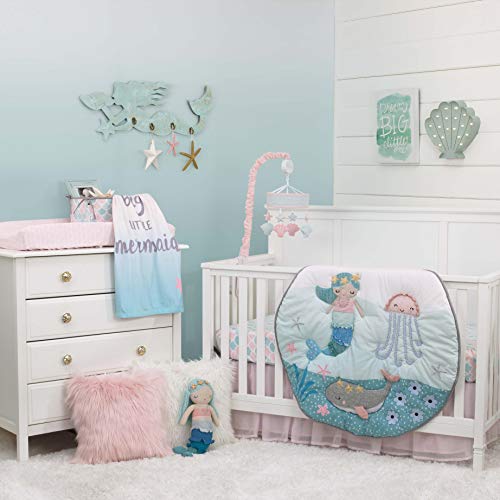 NoJo Sugar Reef Mermaid Photo Op 100% Cotton Fitted Crib Sheet - Image 4