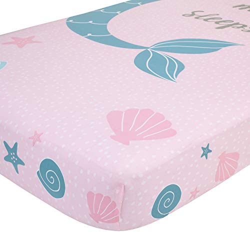 NoJo Sugar Reef Mermaid Photo Op 100% Cotton Fitted Crib Sheet - Image 1