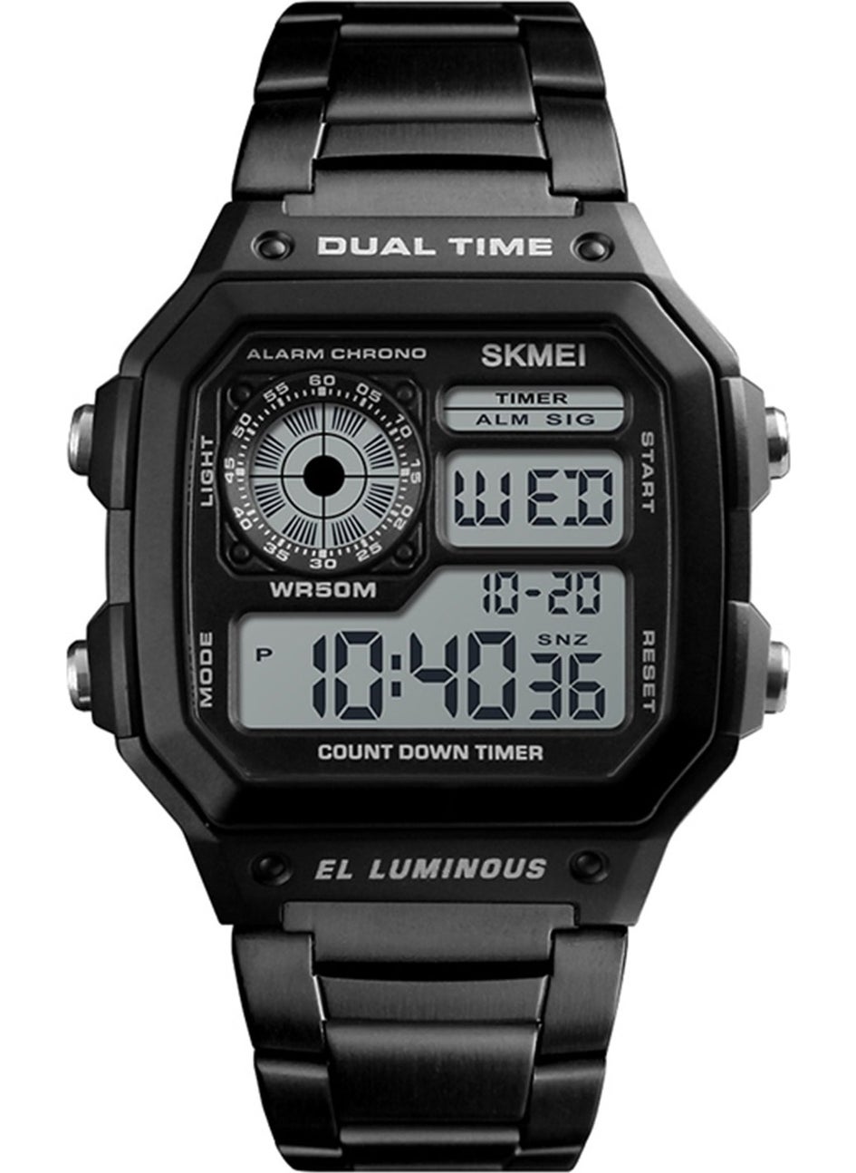 SKMEI Stylish Design Lightweight Waterproof Metal Band Men's Wristwatch  - Image 1