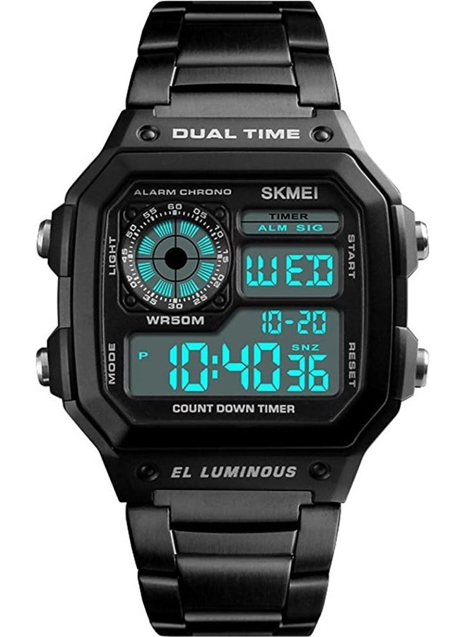 SKMEI Stylish Design Lightweight Waterproof Metal Band Men's Wristwatch  - Image 3