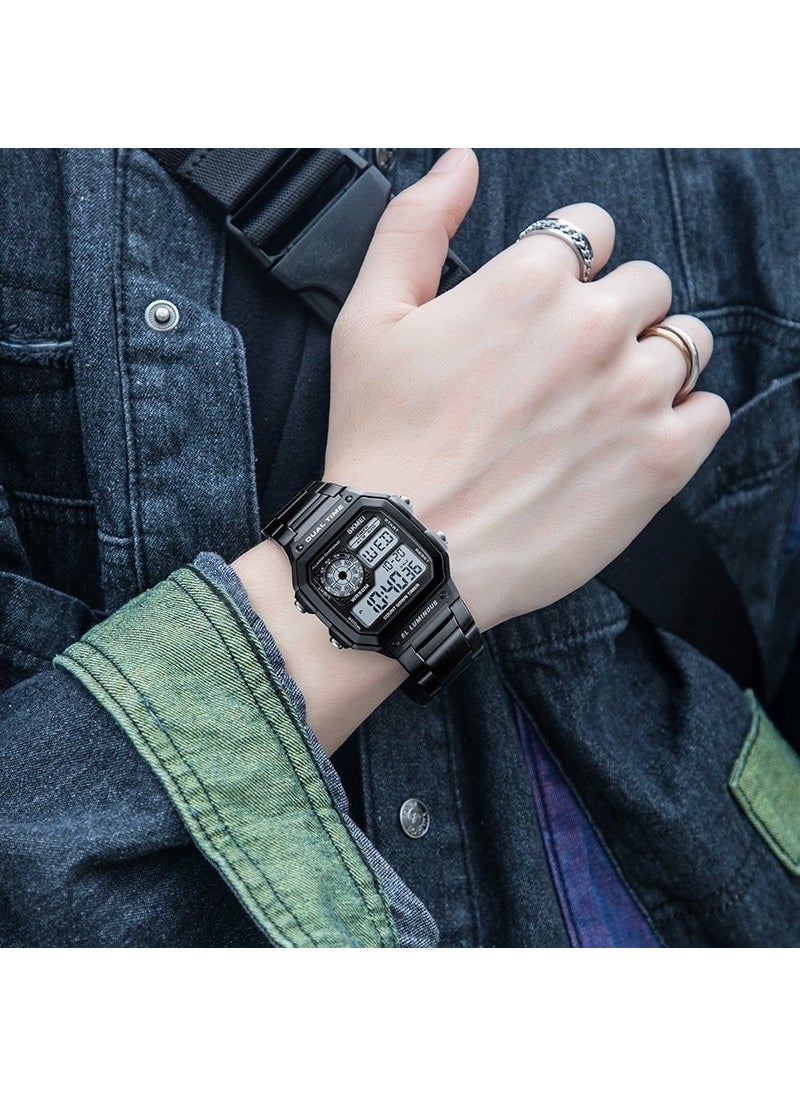 SKMEI Stylish Design Lightweight Waterproof Metal Band Men's Wristwatch  - Image 4
