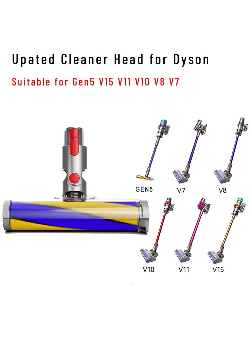 ملحقات فراغ كشف الغبار المحدثة لـ Dyson V15 V11 V10 V8 V7، رأس أرضيات الخشب برولر ناعم قابل للاستبدال مع ضوء أخضر بصري – تعزيز الطاقة والسرعة وعمر الخدمة - Image 3