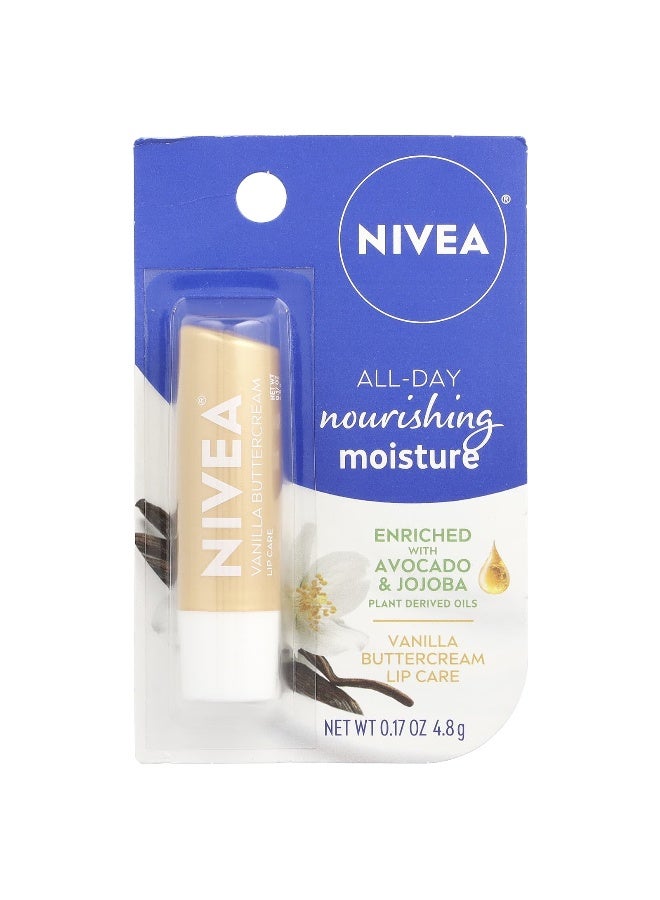 Nivea نيفيا، ترطيب مغذي طوال اليوم، عناية بالشفاه، كريمة فانيليا، 0.17 أونصة (4.8 جرام) - Image 2