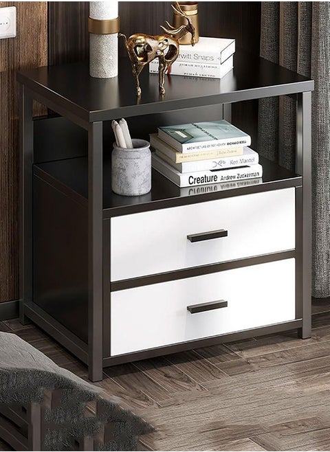 Bedside Table with 2 Drawers Side Table Small Nightstand Table with Drawer for Bedroom Sofa Couch Beside End Table for Living Room Household Storage Cabinet for Home Decor