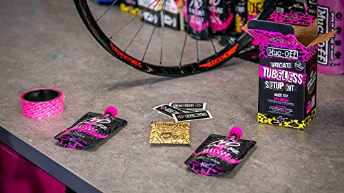 Muc Off Muc-Off Ultimate Tubeless Setup Kit, Road/Gravel/CX 44mm - Tubeless Conversion Kit for Bikes - Includes Tubeless Tire Sealant and Tubeless Valve Stems - Image 5