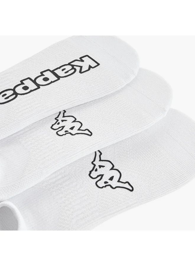Kappa Men Logo Print Non Terry Trainer Socks - Set of 3