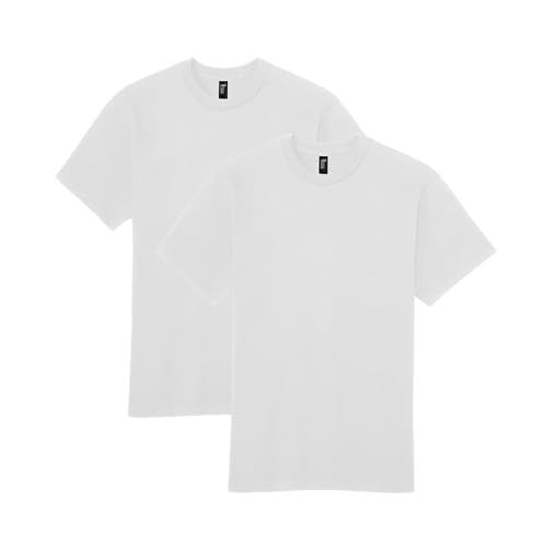 Gildan T-Shirt, Style GH000, White (2-Pack), 3X-Large - Image 1