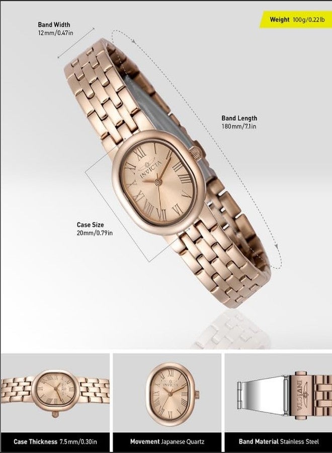 Invicta Women's Analog Quartz Watch with Stainless Steel Strap 48138, Silver, bracelet - Image 3